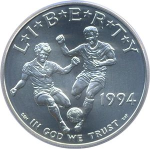 image for: 1994-D $1 World Cup PCGS MS69