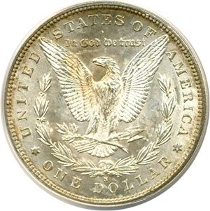 image for: Top 100 VAM: 1891-S $1 VAM 3 Doubled Stars ANACS MS62