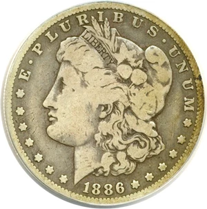 image for: Top 100 VAM: 1886-O $1 VAM 1A E Rev ANACS VG-8