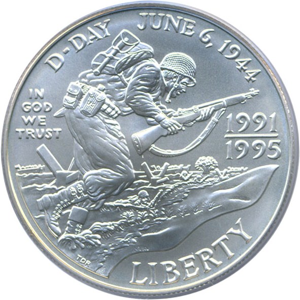 image for: 1991-95-D $1 W.W. II PCGS MS69 