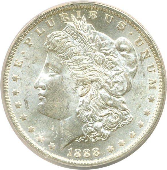 image for: Top 100 VAM: 1888-O $1 VAM 9  DDR ANACS MS62 