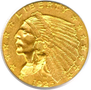 image for: 1925-D $2 1/2 PCGS AU55