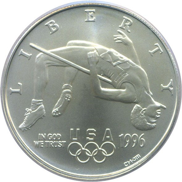 image for: 1996-D $1 High Jump PCGS MS69