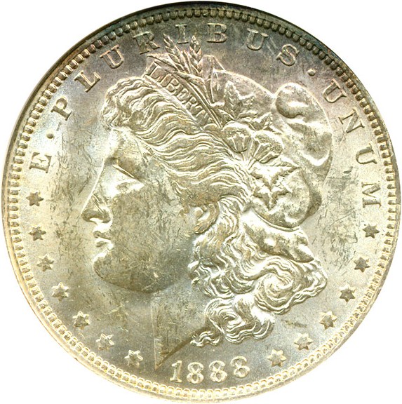 image for: Top 100 VAM: 1888-O $1 VAM 1A  ANACS MS61 