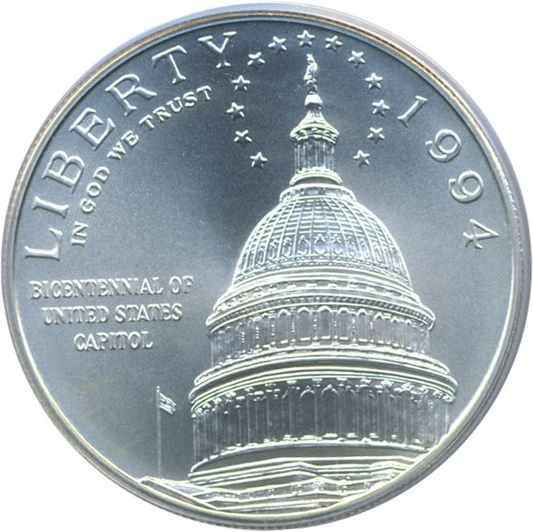 image for: 1994-D $1 Capitol PCGS MS69 