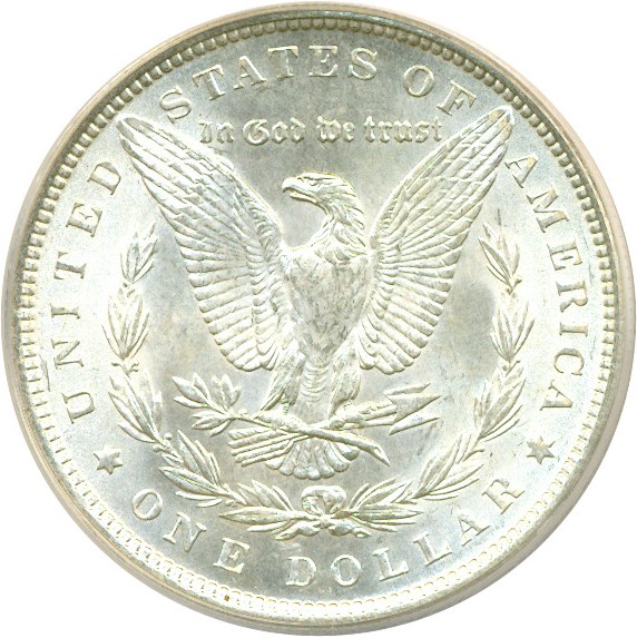 image for: Top 100 VAM: 1889 $1 VAM 22  Bar Wing ANACS MS62 