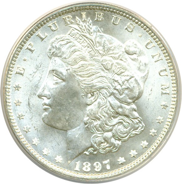 image for: Top 100 VAM: 1897 $1 VAM 6A  ANACS MS63 