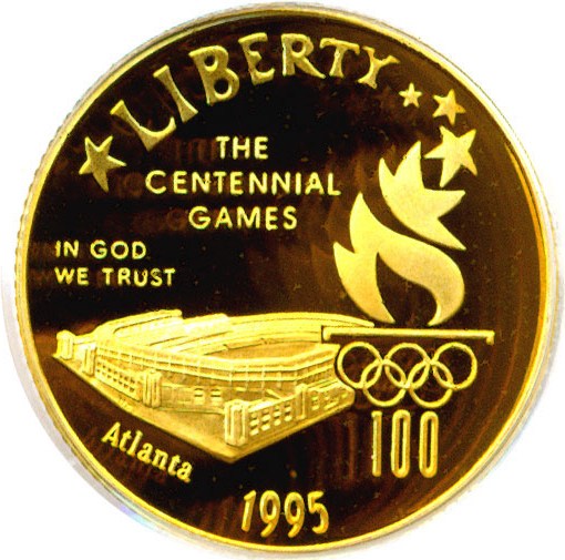 image for: 1995-W $5 Olympic Stadium PCGS Proof 69 DCameo