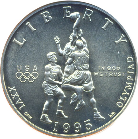 image for: 1995-S 50c Basketball NGC MS69 