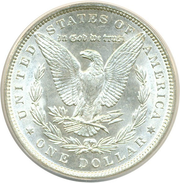 image for: Hot 50 VAM: 1886 $1 VAM 1C  3 2 Clashed Rev ANACS MS61 