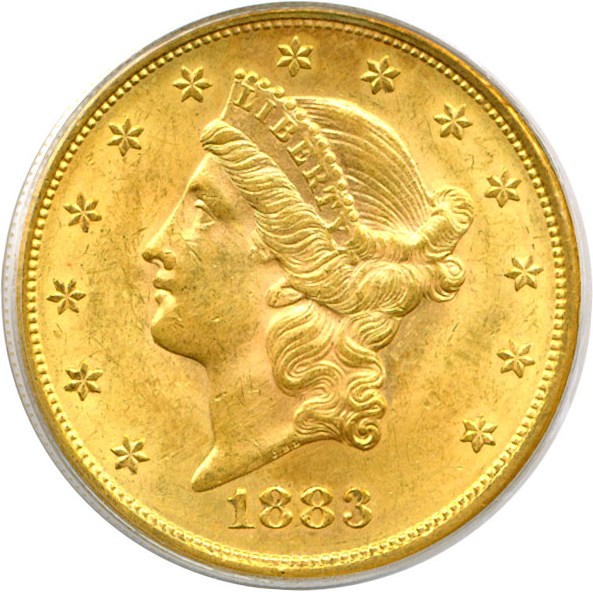 image for: 1883-S $20  PCGS MS61