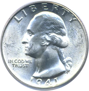 image for: 1941 25c PCGS MS65 ex: Omaha Bank Hoard