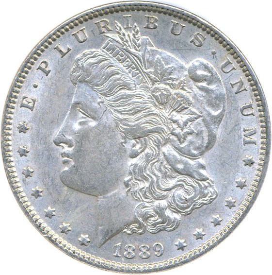 image for: Top 100 VAM: 1889 $1 VAM 22  Bar Wing NGC AU58