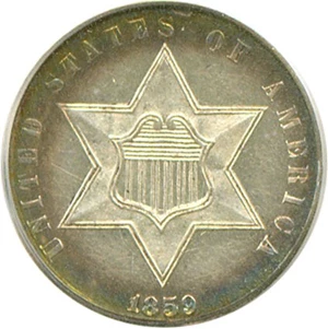 image for: 1859 3cS PCGS Proof 62 *Color*