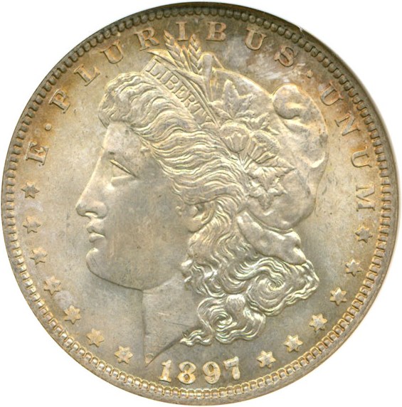 image for: Top 100 VAM: 1897 $1 VAM 6A  Pitted Reverse NGC MS65 