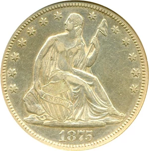 image for: 1875 50c ANACS XF40 Details (Cleaned)