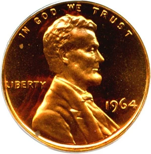image for: 1964 1c PCGS Proof 68 RD DCameo