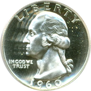 image for: 1960 25c PCGS Proof 67 Cameo