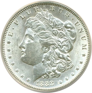 image for: 1888-O $1 VAM 24 DDR ANACS AU58