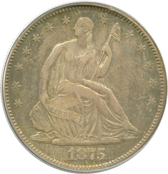 image for: 1875-S 50c  PCGS AU50