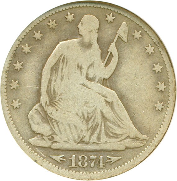 image for: 1874-CC 50c Arrows ANACS VG-8