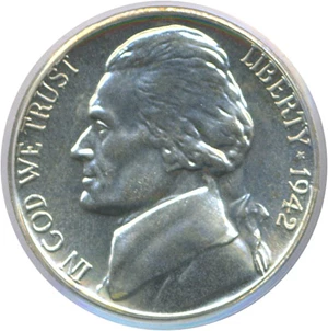 image for: 1942-P 5c Ty.2 - Silver PCGS Proof 66