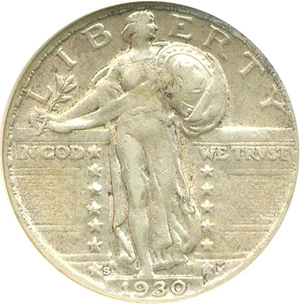 image for: 1930-S 25c ANACS XF40