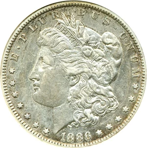 image for: Top 100 VAM: 1886-O $1 VAM 1A ANACS XF45