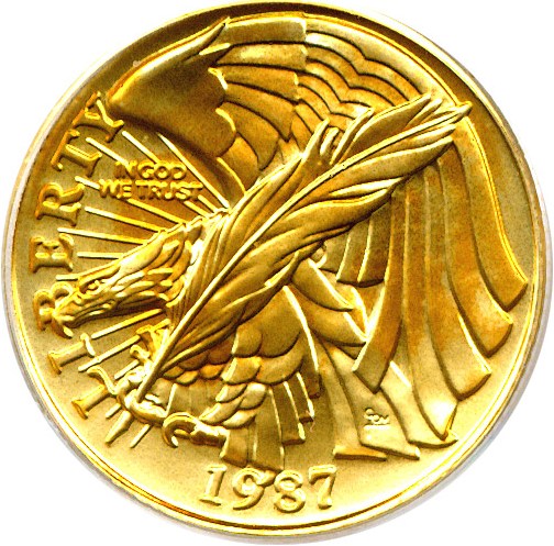 image for: 1987-W $5 Constitution PCGS MS69 