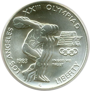 image for: 1983-P $1 Olympic PCGS MS69