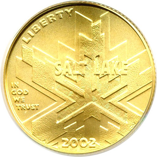 image for: 2002-W $5 Salt Lake City Olympics PCGS MS69 