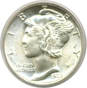 image for: 1938 10c PCGS MS66