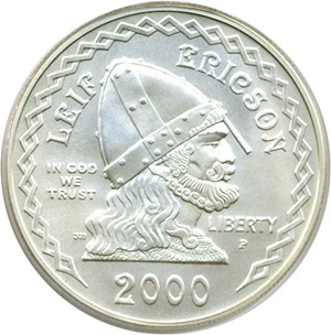 image for: 2000-P $1 Leif Ericson PCGS MS69