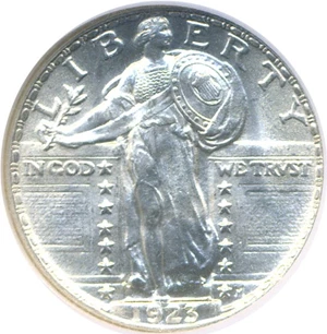 image for: 1923 25c NGC MS66 FH