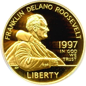 image for: 1997-W $5 Franklin D. Roosevelt PCGS Proof 69 DCameo