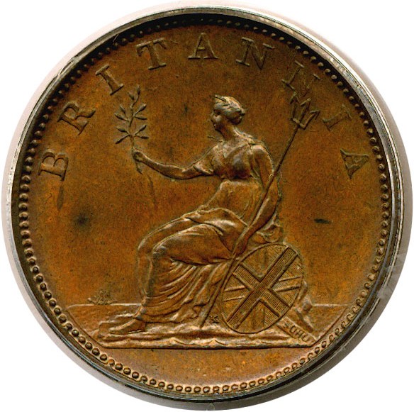 image for: Great Britain: 1806 1/2 D  PCGS MS64 BN