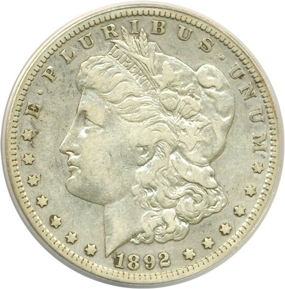 image for: Top 100 VAM: 1892-S $1 VAM 2  Doubled Date ANACS VF30 