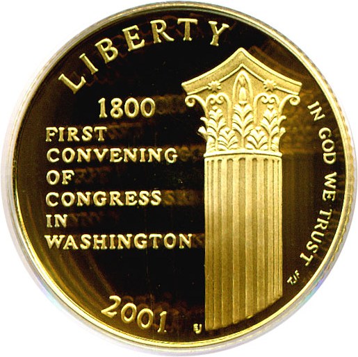 image for: 2001-W $5 Cap. Visitors Center PCGS Proof 69 DCameo