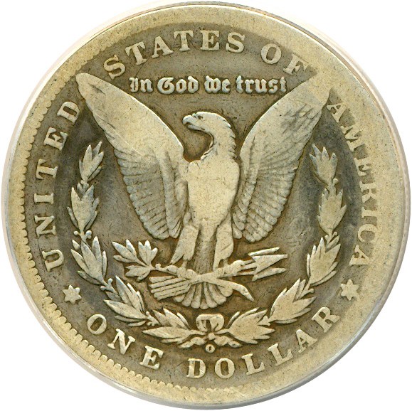 image for: Top 100 VAM: 1899-O $1 VAM 5 Micro O ANACS Good 4 Details (Cleaned)