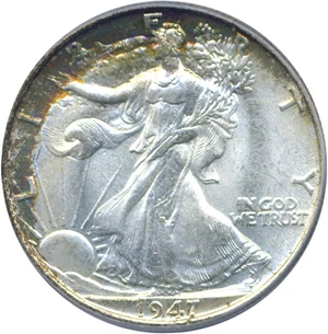 image for: 1947 50c PCGS MS65