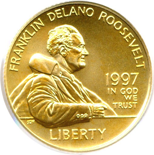 image for: 1997-W $5 Franklin D. Roosevelt PCGS MS69 