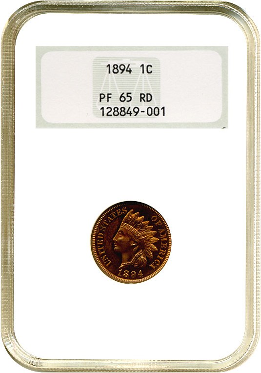 image for: 1894 1c  NGC Proof 65 RD