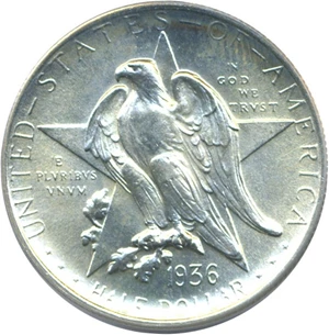image for: 1936 50c Texas PCGS MS64