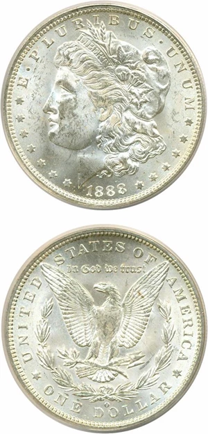 image for: 1888-O $1 VAM 1B1 Harrison Stage 2 ANACS MS62
