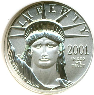 image for: 2001 $10 Platinum Eagle NGC MS69