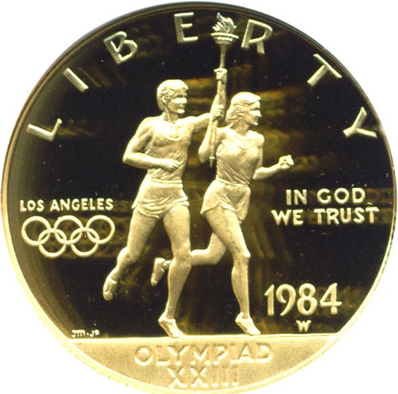image for: 1984-W $10 Olympic NGC Proof 69 UCameo