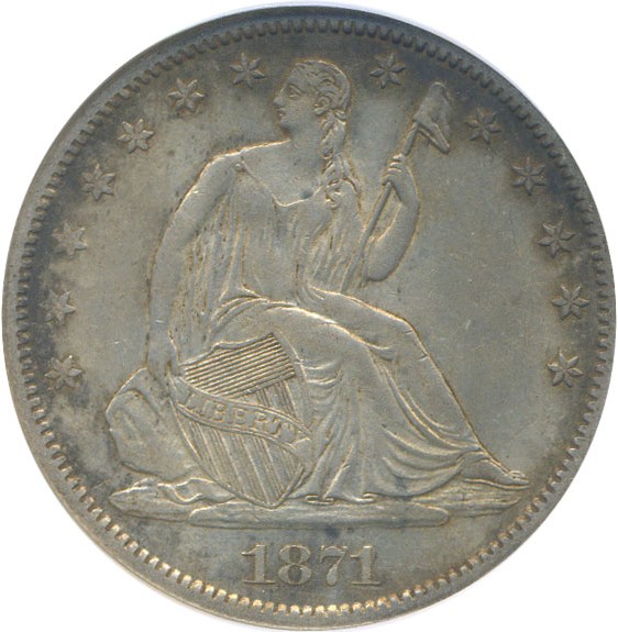 image for: 1871-S 50c  NGC AU55