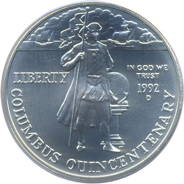 image for: 1992-D $1 Columbus PCGS MS68 