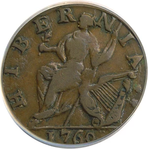 image for: 1760 1/2 P Voce Populi PCGS XF40 BN