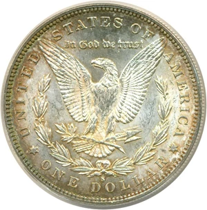 image for: Top 100 VAM: 1891-S $1 VAM 3 Doubled Stars ANACS MS61